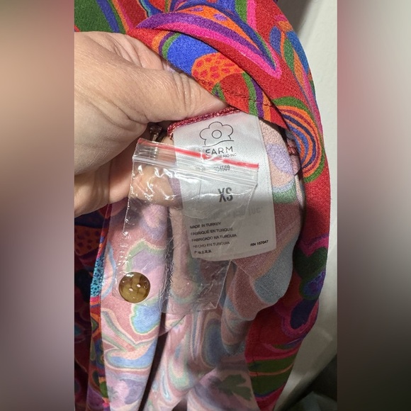 NEW!!! Farm Rio Red Lisa Midi Dress Size XS - Picture 7 of 12